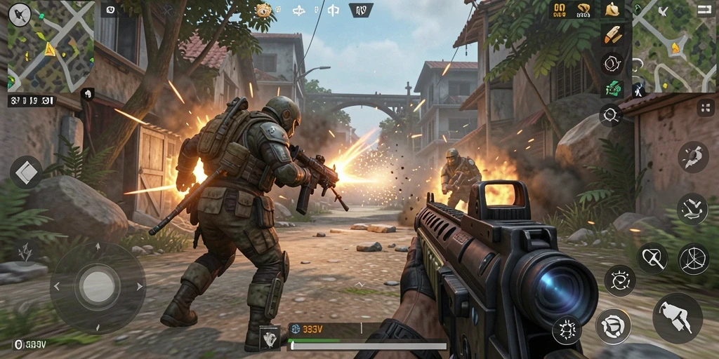 Tampilan gameplay menarik dari 333V, penuh aksi dan strategi.