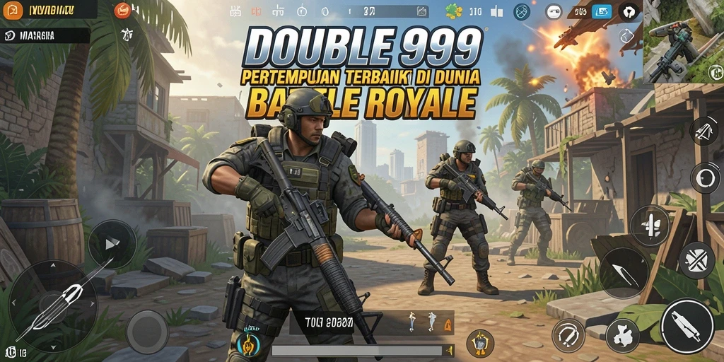 Gameplay mendebarkan dengan aksi pertarungan Battle Royale.