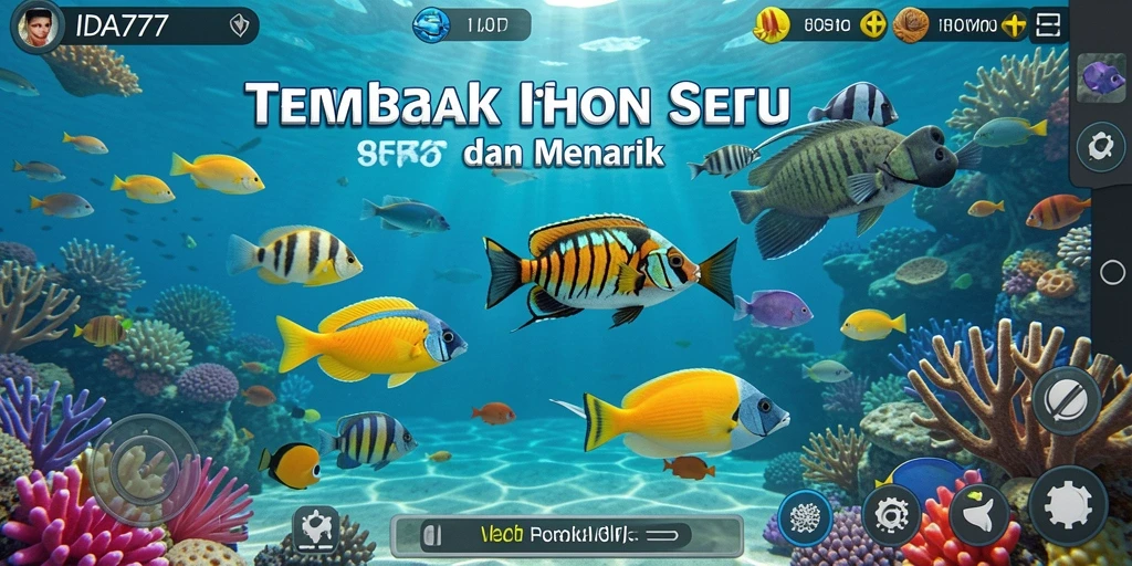 Tampilan menarik dari gameplay Tembak Ikan di IDA777.