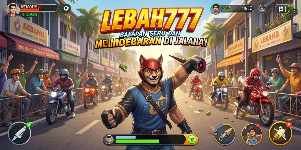 Tampilan gameplay menegangkan saat balapan di LEBAH777.
