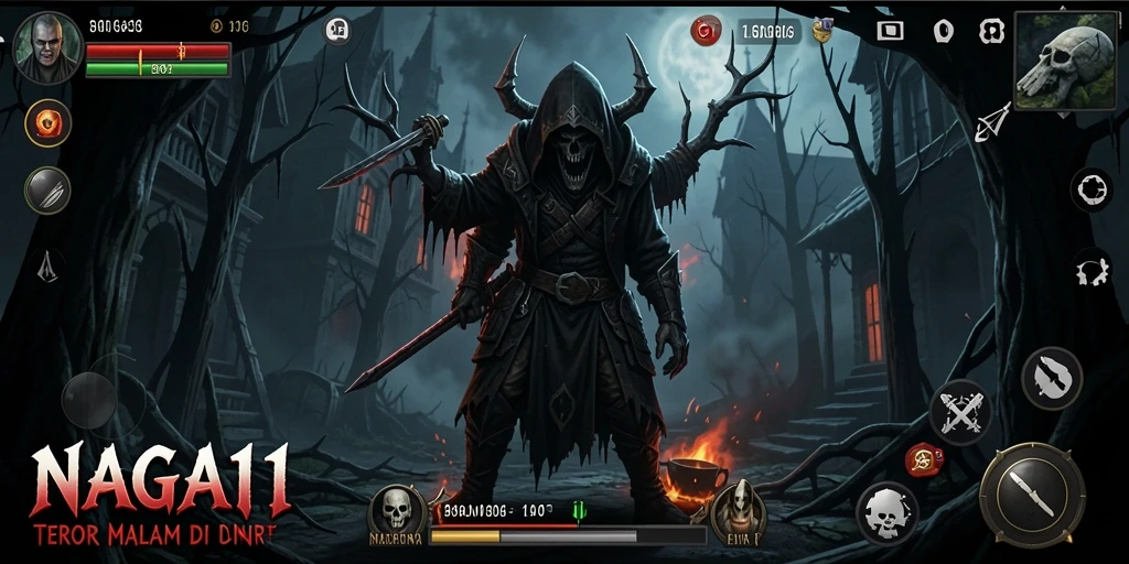Gameplay NAGA11 yang menegangkan dengan makhluk menyeramkan di setiap sudut.