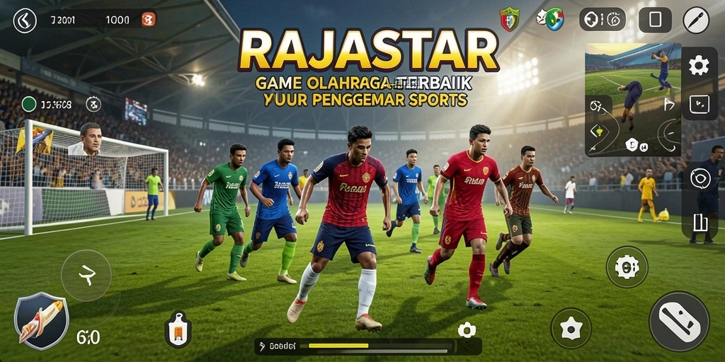 Screenshot menarik dari gameplay RAJASTAR yang menunjukkan aksi olahraga seru.