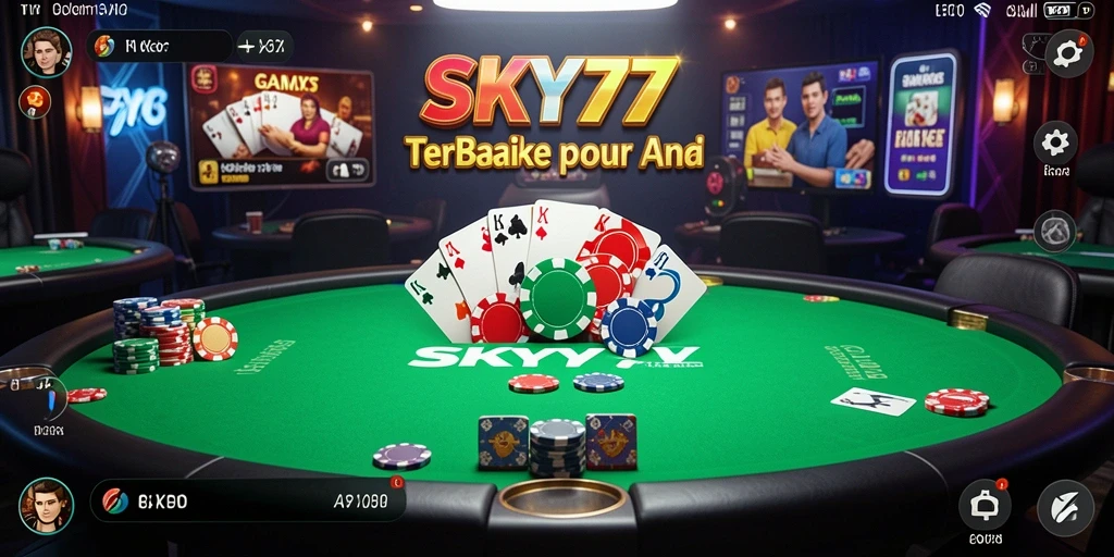 Tampilan gameplay Poker yang menarik di SKY77.