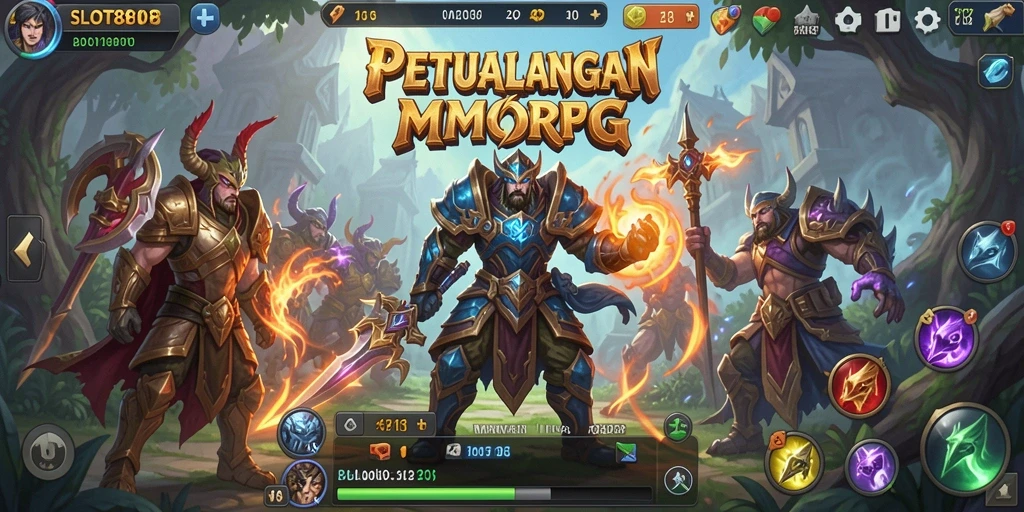 Tampilan menarik dari gameplay MMORPG yang penuh aksi.