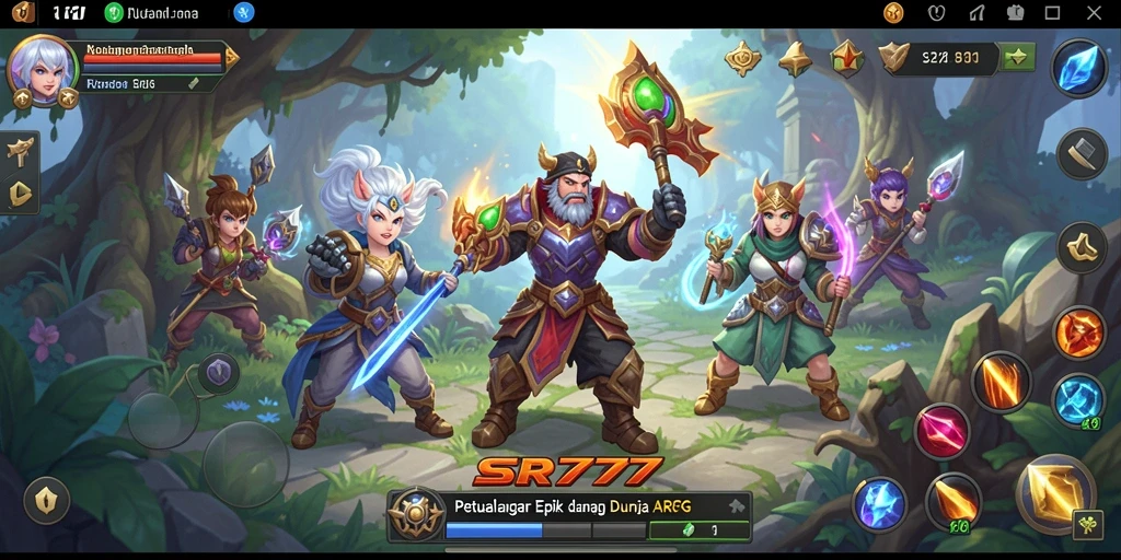 Screenshot gameplay SR777 menampilkan pertarungan intens dan grafis memukau.