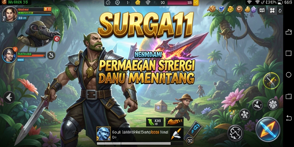 Tangkapan layar SURGA11 yang menampilkan pertarungan strategis yang intens.
