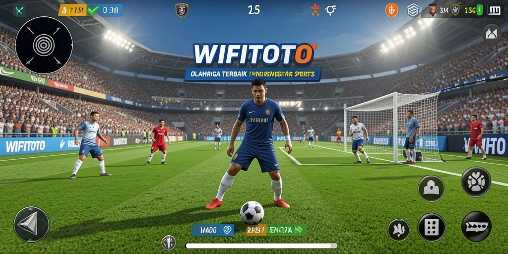Tangkapan layar gameplay WIFITOTO yang menunjukkan aksi seru olahraga.