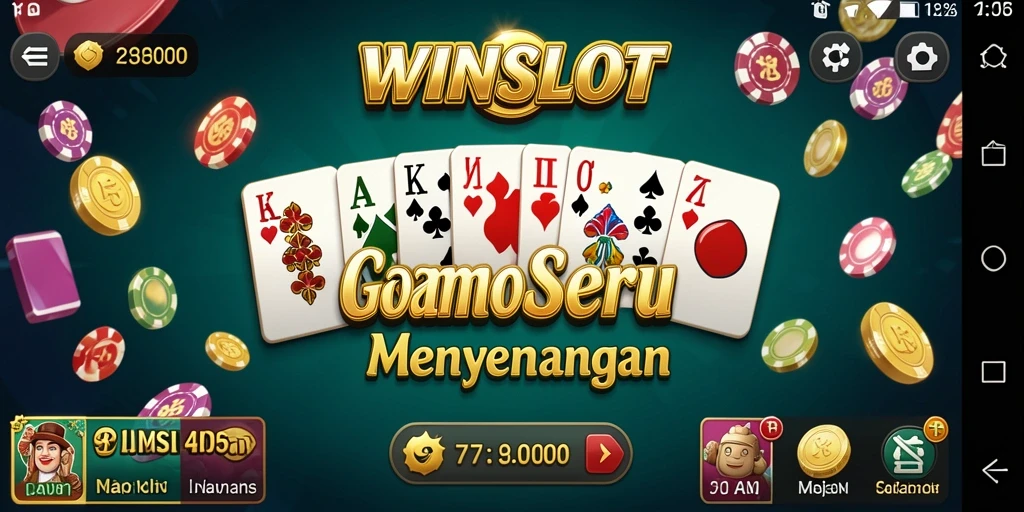 Screenshot utama WINSLOT menampilkan aksi gameplay Domino yang seru.