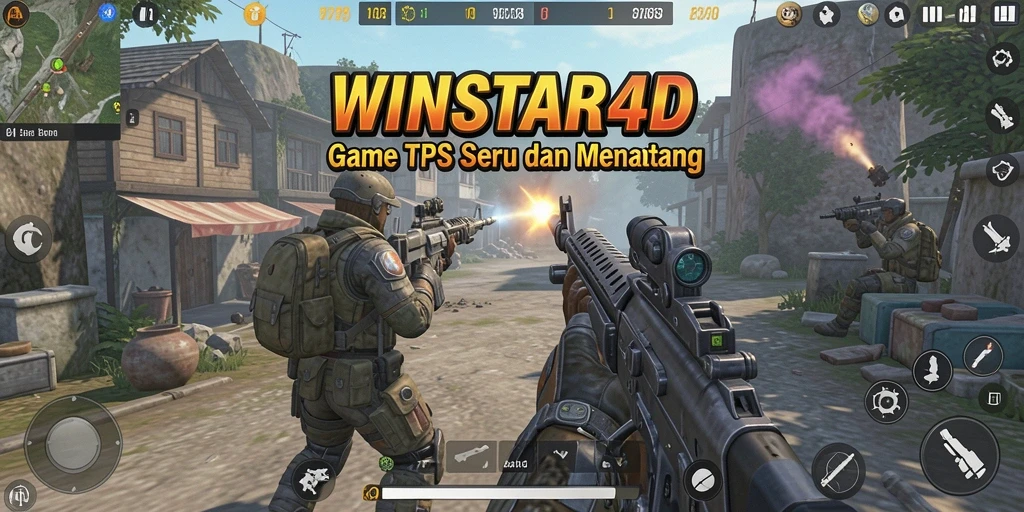 Screenshot gameplay WINSTAR4D menampilkan pertempuran intens dan strategi yang mendebarkan.